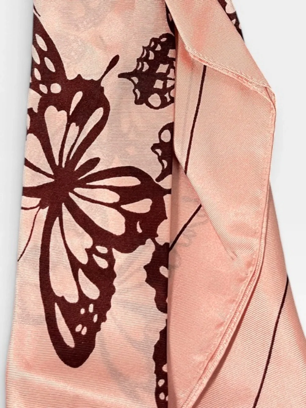 kate spade Pink and Maroon Butterfly Print Scarf
